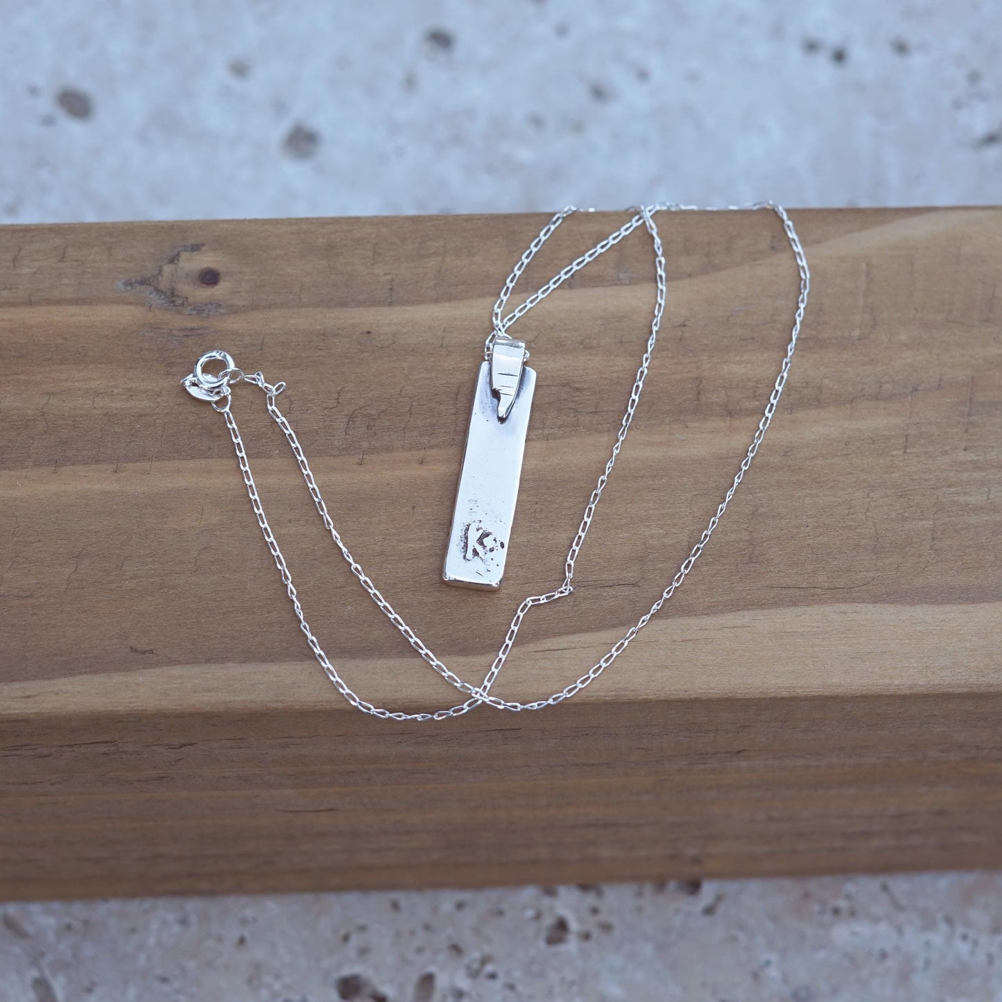 Handmade Sterling Silver Double Heart Pendant Necklace - Modern Minimalist