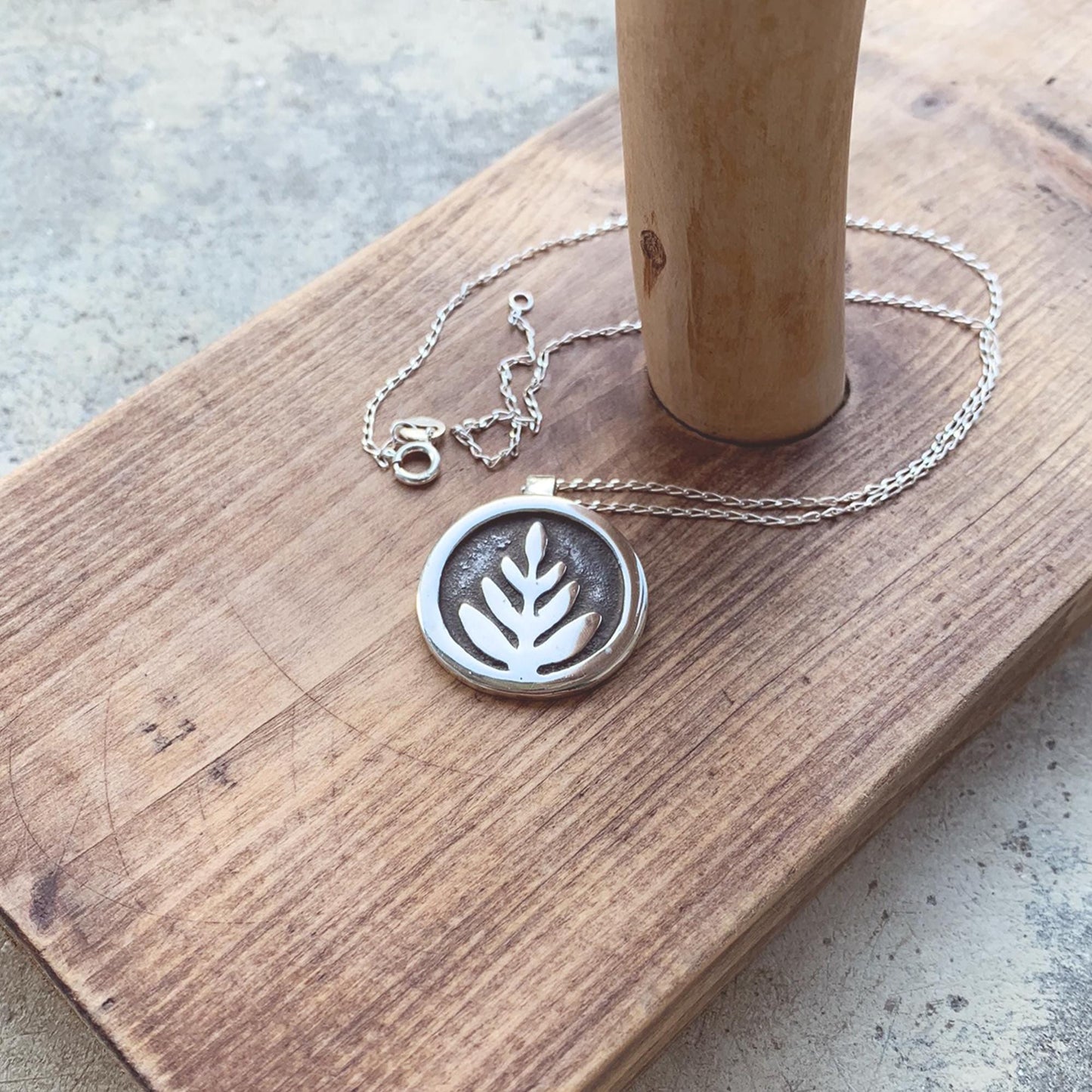 Handmade Leaf Necklace | Sterling .925 Silver | Minimalist Plant Pendant