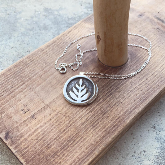 Handmade Leaf Necklace | Sterling .925 Silver | Minimalist Plant Pendant