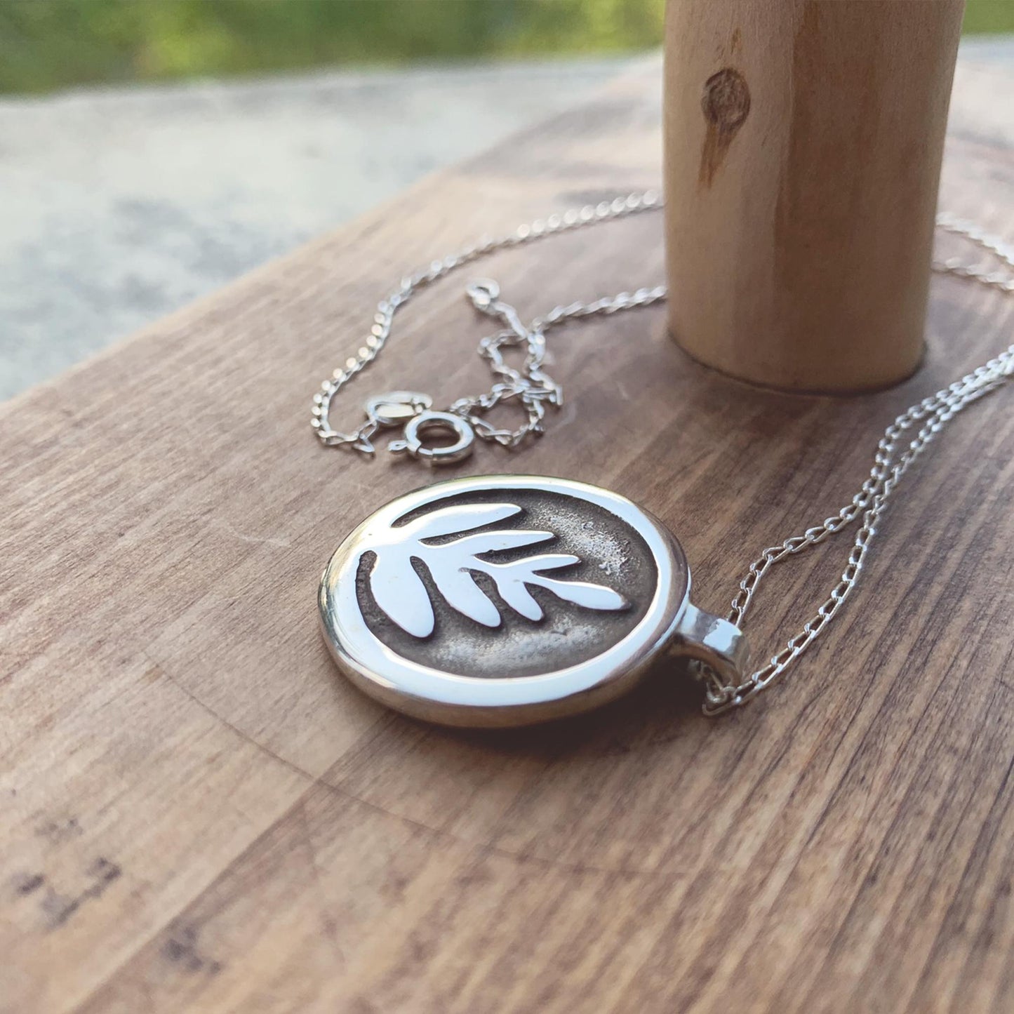 Handmade Leaf Necklace | Sterling .925 Silver | Minimalist Plant Pendant
