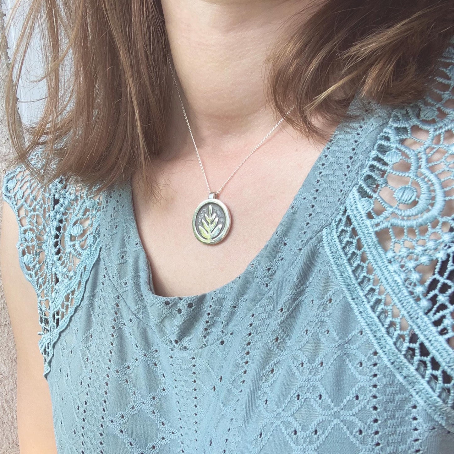 Handmade Leaf Necklace | Sterling .925 Silver | Minimalist Plant Pendant