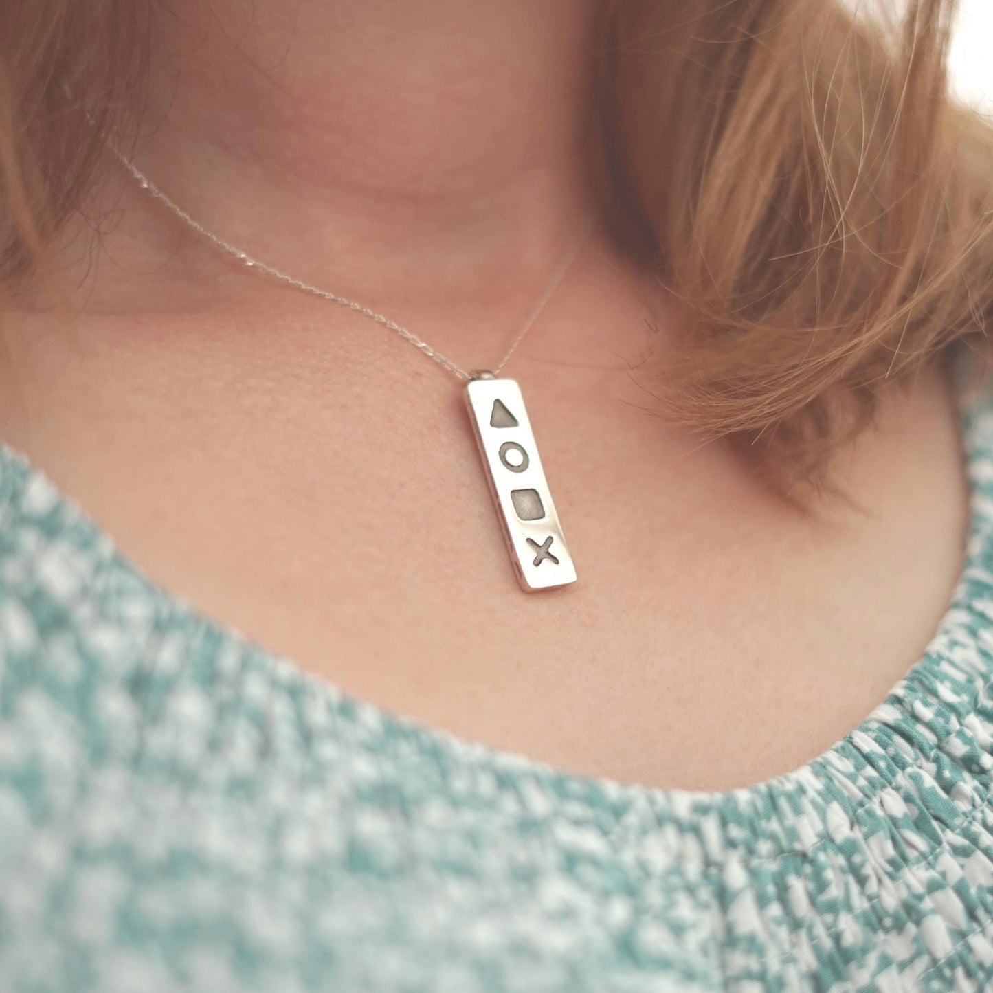 Necklace for video games enthusiasts | Handmade Minimalist Pendant | .925 Sterling Silver