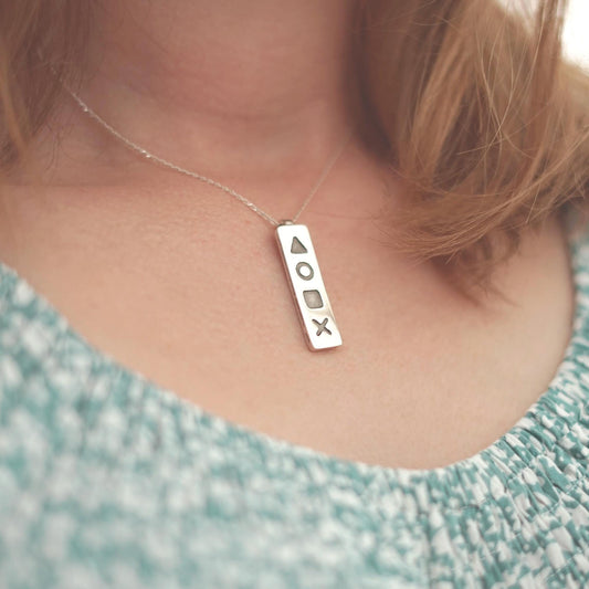 Necklace for video games enthusiasts | Handmade Minimalist Pendant | .925 Sterling Silver