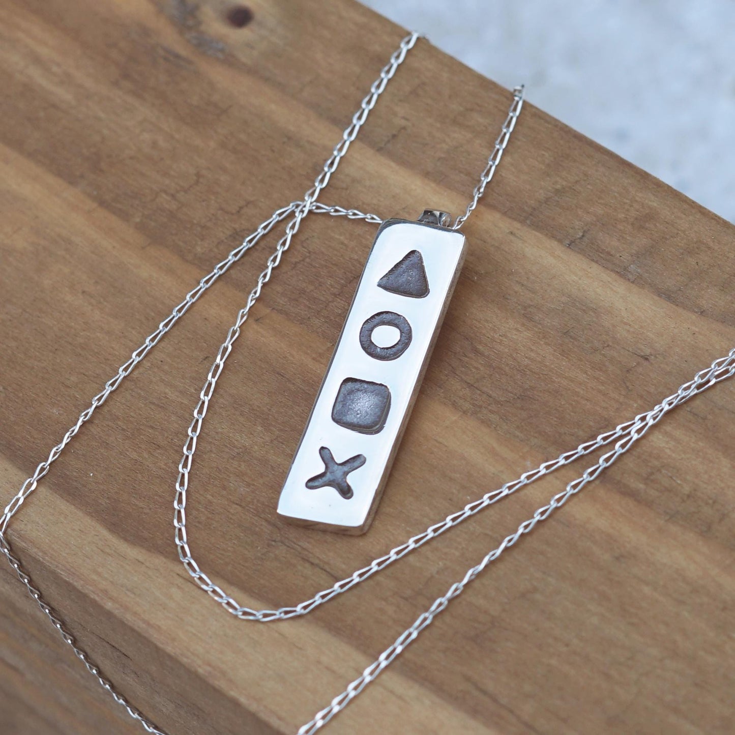 Necklace for video games enthusiasts | Handmade Minimalist Pendant | .925 Sterling Silver