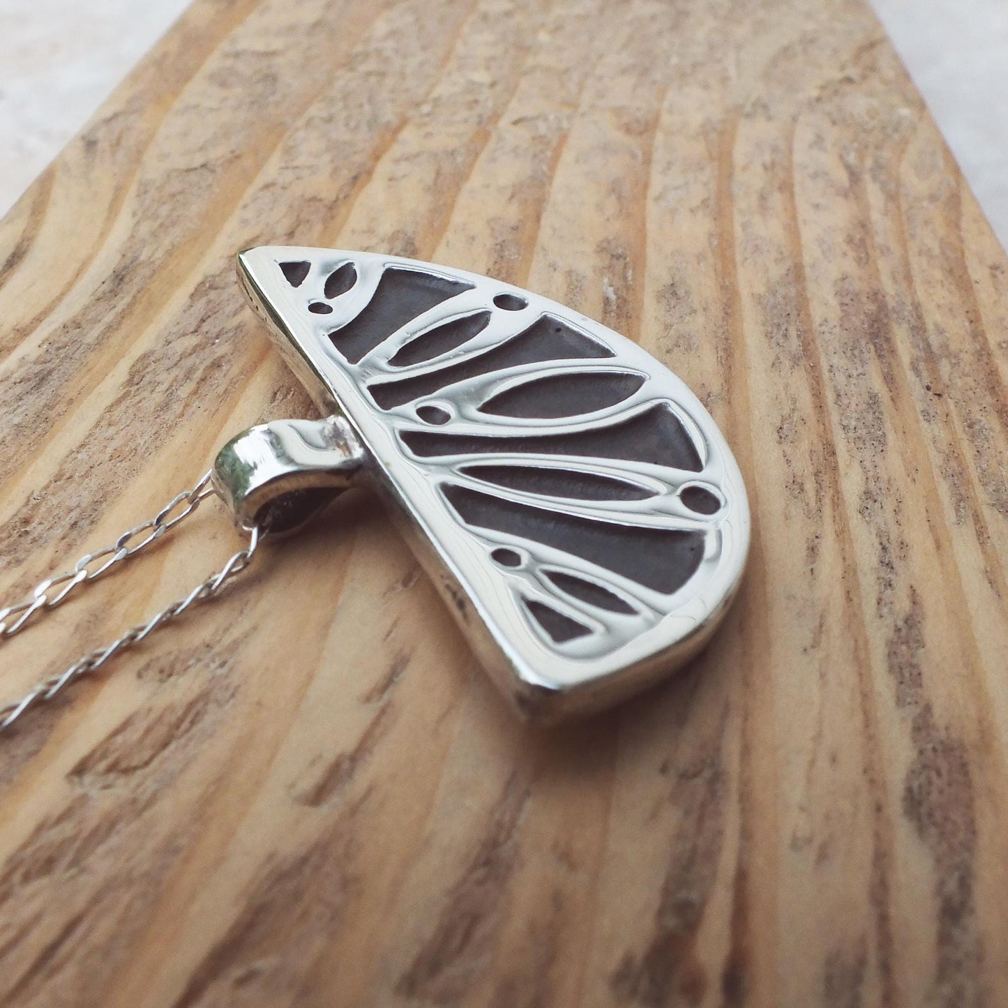 Boho Citrus Slice Pendant | .925 Sterling Silver Handmade Necklace