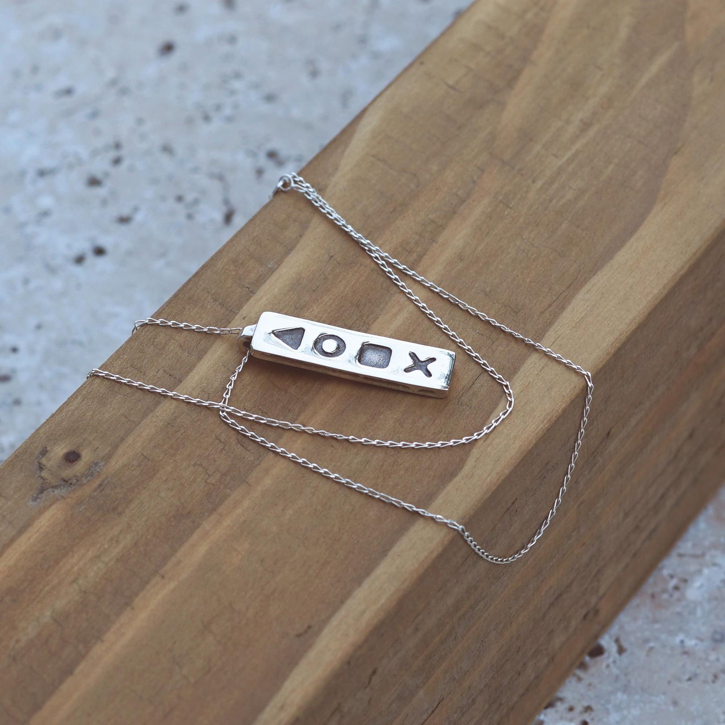Necklace for video games enthusiasts | Handmade Minimalist Pendant | .925 Sterling Silver