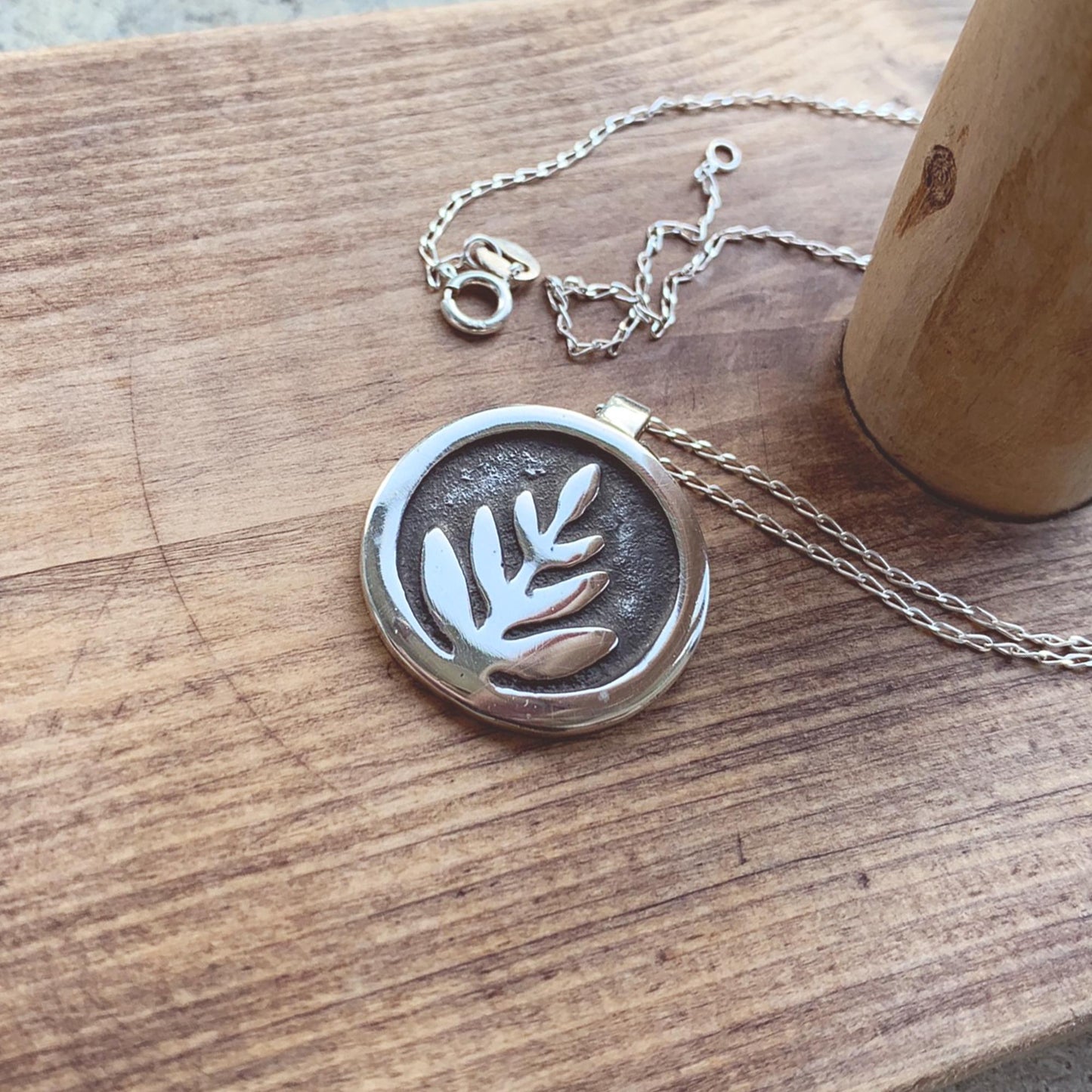 Handmade Leaf Necklace | Sterling .925 Silver | Minimalist Plant Pendant