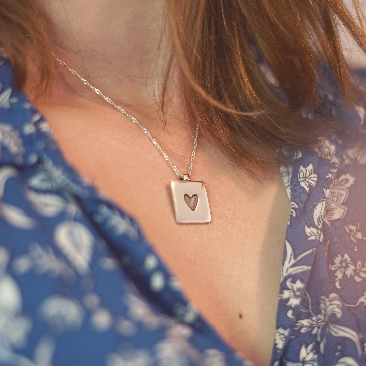 Dark Heart Sterling Silver Pendant Necklace: Minimalist Valentine's Gift