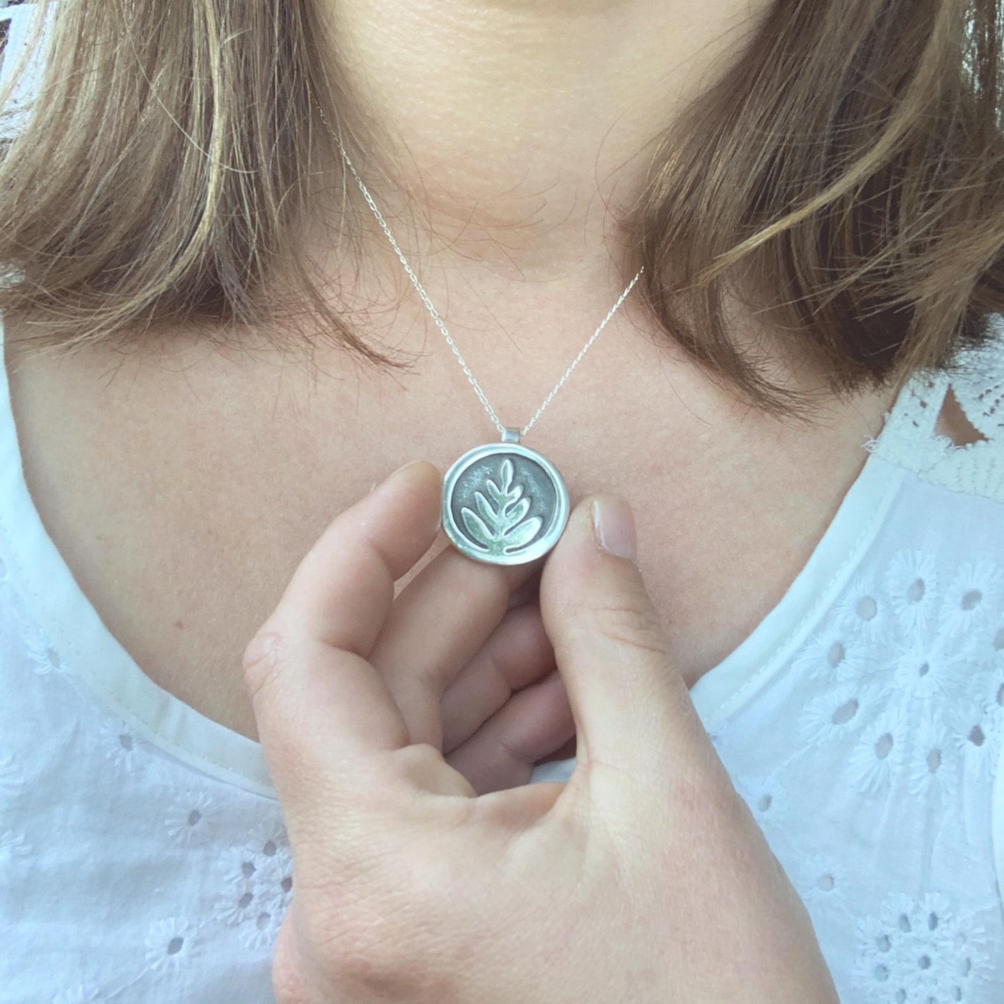 Handmade Leaf Necklace | Sterling .925 Silver | Minimalist Plant Pendant