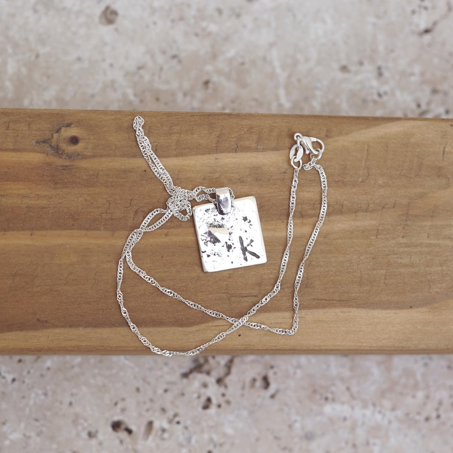 Dark Heart Sterling Silver Pendant Necklace: Minimalist Valentine's Gift